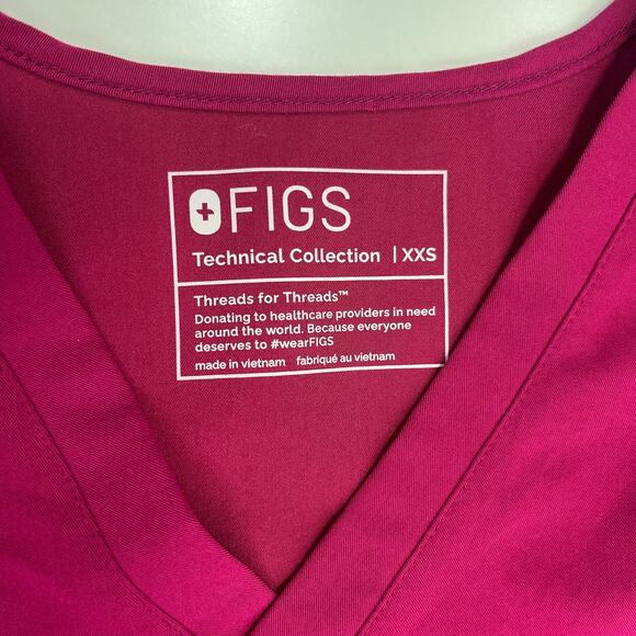 Figs Scrub Set Womens Dark Magenta Boston Slim Jogger Pant XSP Catarina Top XXS - Picture 6 of 16